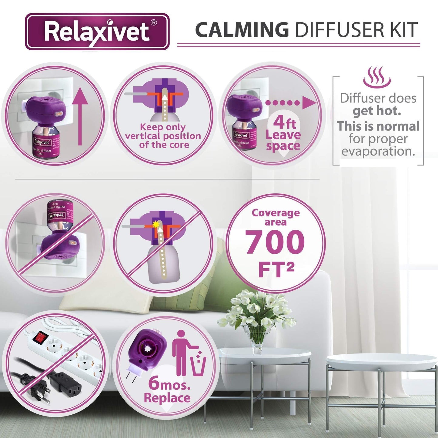 Calming Cat Pheromone Diffuser Refill – 2 Pack